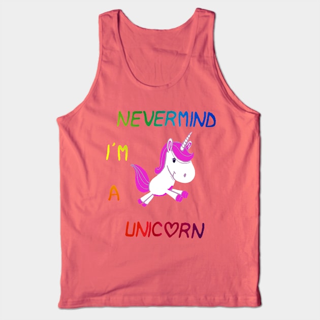 unicorn and rainbow Tank Top by DrTigrou